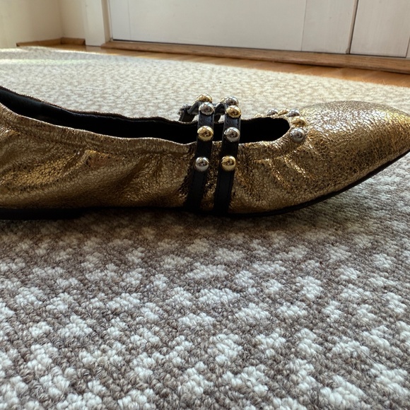Ann Mashburn Gold Studded Ballet Flats size 40/9.5 - Picture 6 of 8